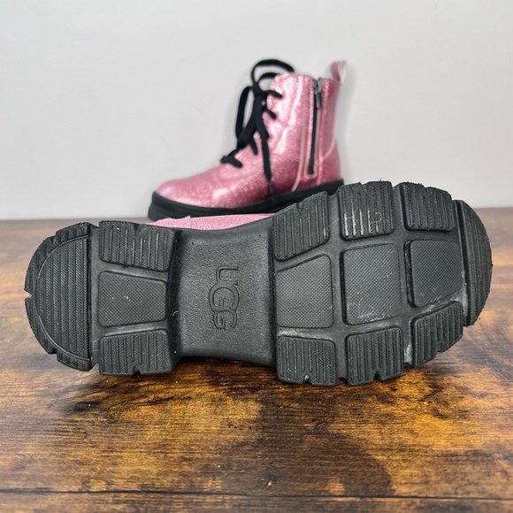 Ugg Girls Size 13 Ashton Lace Up Glitter Big Kids - Picture 10 of 12